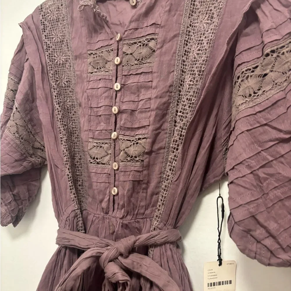 NWT Free People One Sydney Lace Dress Size M